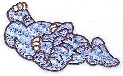 Embroidery Design: Elephant on back large<br> 4.97w X 3.00h