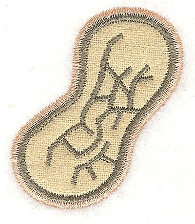Embroidery Design: Peanut applique<br> 1.86w X 2.20h