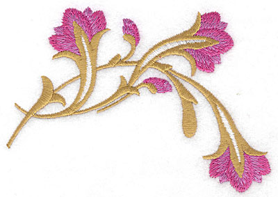 Embroidery Design: Flora drooping large<br> 4.95w X 3.58h