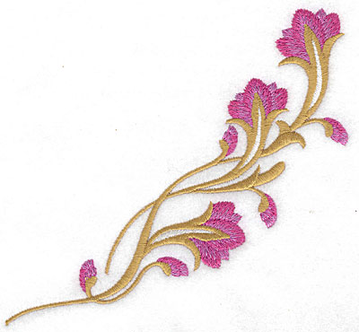 Embroidery Design: Floral branch large<br> 5.76w X 5.29h