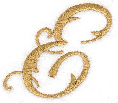 Embroidery Design: E large<br> 2.65w X 2.57h