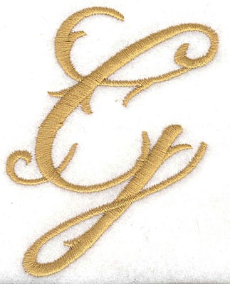 Embroidery Design: G large<br> 2.67w X 3.60h