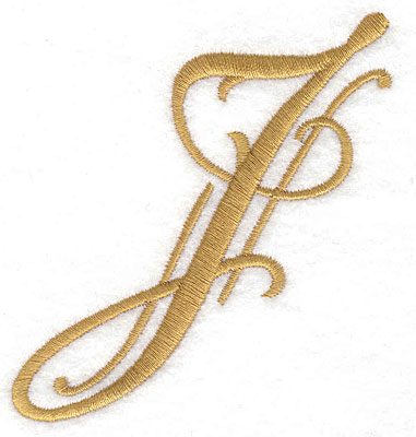 Embroidery Design: J large<br> 3.23w X 3.60h