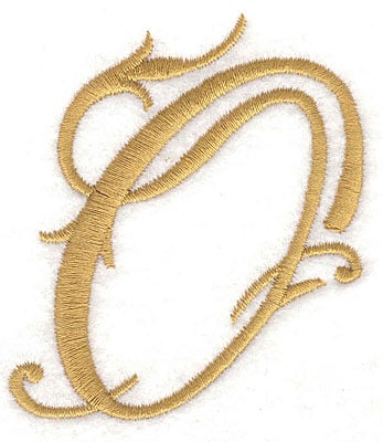 Embroidery Design: O large<br> 2.55w X 2.90h