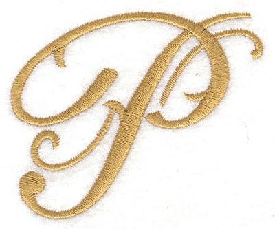 Embroidery Design: P large<br> 3.15w X 2.57h