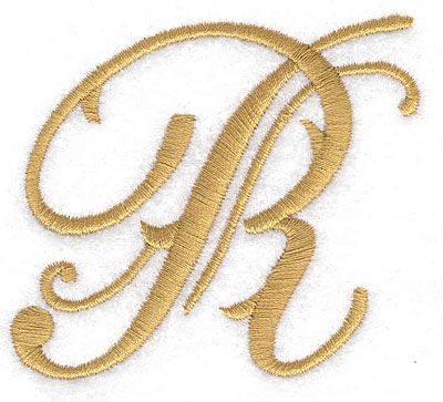 Embroidery Design: R large<br> 2.98w X 2.63h