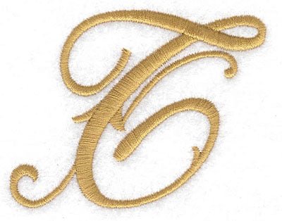 Embroidery Design: T large<br> 3.28w X 2.58h