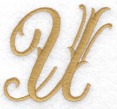 Embroidery Design: U large<br> 3.01w X 2.65h