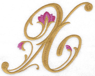 Embroidery Design: X Floral large<br> 6.18w X 4.59h