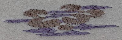 Embroidery Design: Lily Pad<br>2.92w X 0.76h | Embroidery Legacy Embroidery Design: Lily Pad<br>2.92w X 0.76h