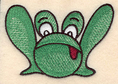 Embroidery Design: Frog large <br>3.90"w X 2.70"h