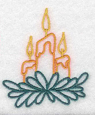 Embroidery Design: Christmas candles<br>2.17w X 2.52h