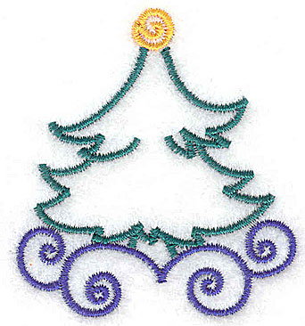 Embroidery Design: Christmas tree<br> 2.10w X 2.34h