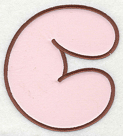 Embroidery Design: C applique large<br> 6.44w X 7.06h | Embroidery Legacy Embroidery Design: C applique large<br> 6.44w X 7.06h