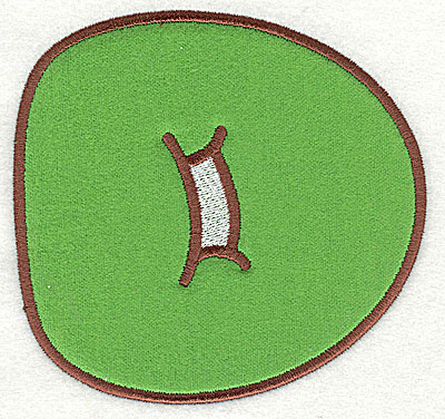 Embroidery Design: D applique large<br> 7.38w X 7.06h | Embroidery Legacy Embroidery Design: D applique large<br> 7.38w X 7.06h