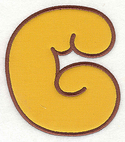 Embroidery Design: G applique large<br> 6.19w X 7.06h