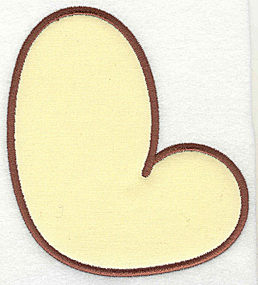Embroidery Design: L applique large 6.31w X 7.06h