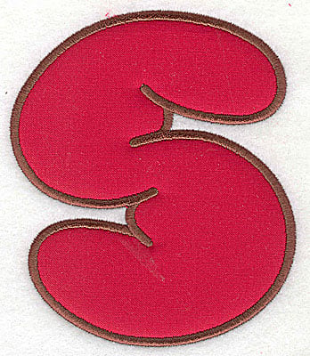 Embroidery Design: S applique large<br> 6.00w X 7.06h | Embroidery Legacy Embroidery Design: S applique large<br> 6.00w X 7.06h