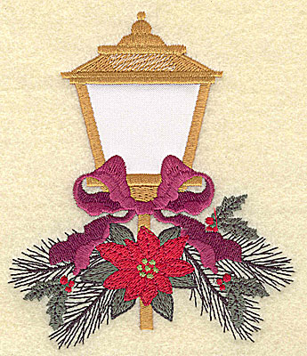 Embroidery Design: Outdoor lamp applique large<br> 4.20w X 4.95h