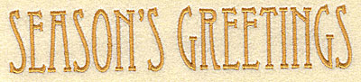 Embroidery Design: Season's greetings large<br> 6.98w X 1.32h