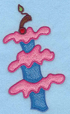 Embroidery Design: Cupcake trio large <br> 4.50"h x 2.59"w