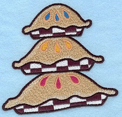 Embroidery Design: Pies large <br> 3.78"h x 4.00"w