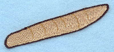 Embroidery Design: Baguette small <br> 1.31"h x 3.00"w