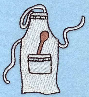 Embroidery Design: Apron <br> 3.50"h x 3.23"w