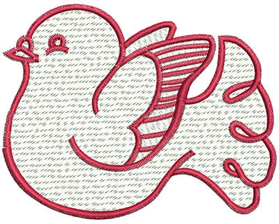 Embroidery Design: Christmas dove<br> 3.93w X 3.09h