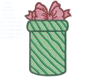 Embroidery Design: Christmas present<br> 3.64w X 5.79h | Embroidery Legacy Embroidery Design: Christmas present<br> 3.64w X 5.79h