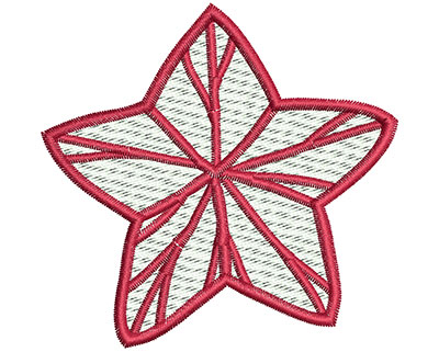 Embroidery Design: Christmas star<br> 2.92w X 2.83h