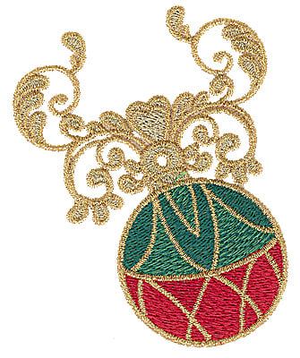 Embroidery Design: Christmas ornament<br> 3.04w X 3.84h