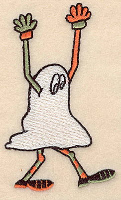 Embroidery Design: Ghost large <br>2.42"w X 4.12"h