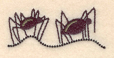 Embroidery Design: Spiders <br>2.33"w X 0.99"h