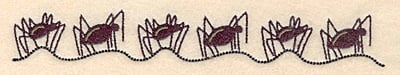 Embroidery Design: Spider border <br>6.99"w X 0.99"h | Embroidery Legacy Embroidery Design: Spider border <br>6.99"w X 0.99"h