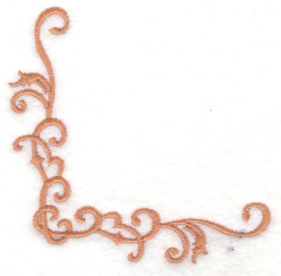 Embroidery Design: Vine corner<br> 3.35w X 3.35h