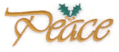 Embroidery Design: Peace large<br> 3.50w X 1.36h | Embroidery Legacy Embroidery Design: Peace large<br> 3.50w X 1.36h