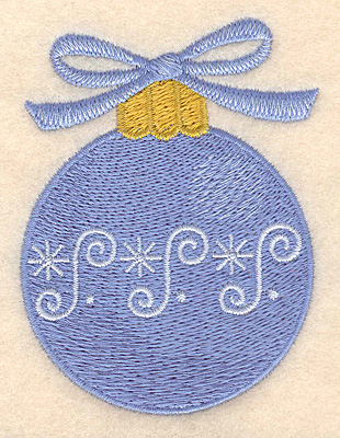 Embroidery Design: Christmas ornament blue<br> 3.46w X 2.62h