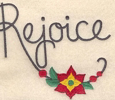 Embroidery Design: Rejoice large<br> 4.96w X 4.35h