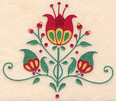 Embroidery Design: Christmas flower large<br> 5.63w X 4.95h