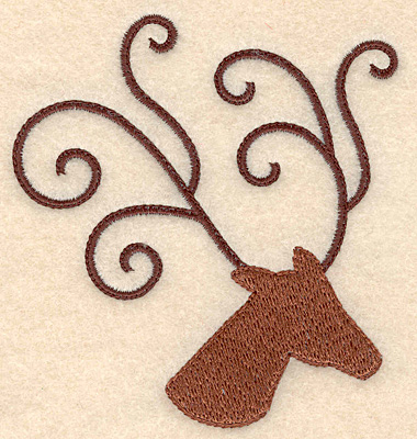 Embroidery Design: Reindeer head<br> 3.62w X 3.89h