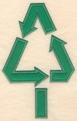 Embroidery Design: Recycling tree largge appique<br> 4.48w X 6.98h
