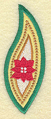 Embroidery Design: Christmas Paisley design F<br> 1.38w X 3.51h