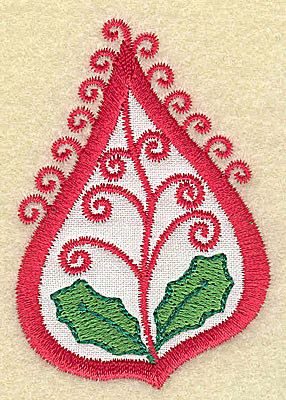 Embroidery Design: Christmas Paisley design G<br> 1.94w X 2.78h