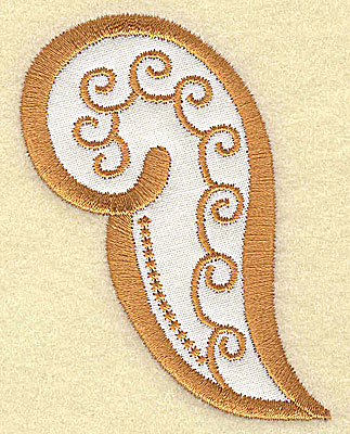 Embroidery Design: Christmas Paisley design J<br> 2.37w X 3.18h