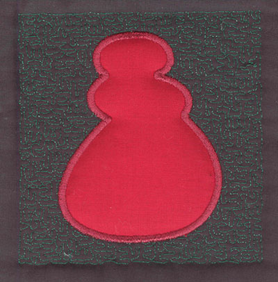 Embroidery Design: 4 inch Snowman<br>3.89w X 4.03h