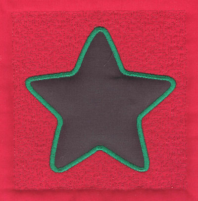 Embroidery Design: 4 inch Five Point Star<br>3.89w X 4.02h