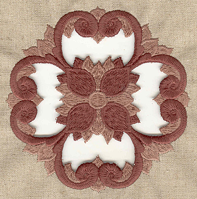 Embroidery Design: Floral cutwork large<br> 4.92w X 4.92h