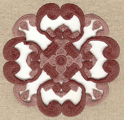 Embroidery Design: Floral pattern cutwork large<br> 4.98w X 4.98h