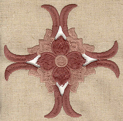 Embroidery Design: Floral diamond cutwork large<br> 4.32w X 4.32h